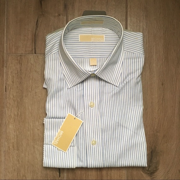 NWT Michael Kors Striped Men’s Dress Shirt - Picture 2 of 4